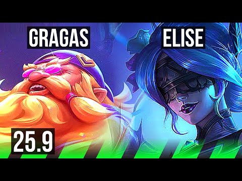 GRAGAS vs ELISE (JGL) | EUW Diamond | 25.9