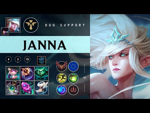 Janna Support vs Rakan - EUW Grandmaster Patch 26.01