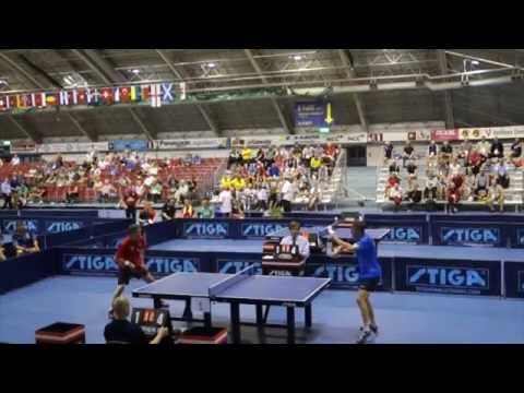 2015 Чемпионат Европы Настольный теннис Ветераны Полуфинал M40 Мазунов - VENDELBO (DEN)