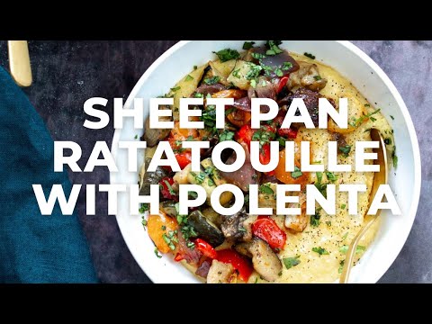 SHEET PAN RATATOUILLE WITH POLENTA | VEGAN SHEET PAN DINNER - Vegan Richa Recipes