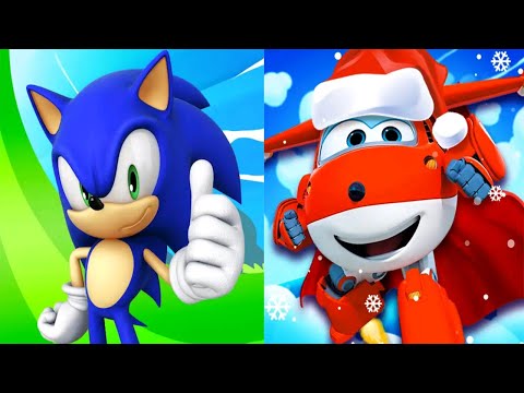 Sonic Dash VS Super Wings : Jett Run Gameplay (Android,iOS) - Part 1