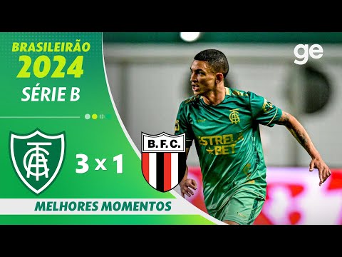 Gols e lances de América-MG x Botafogo-SP