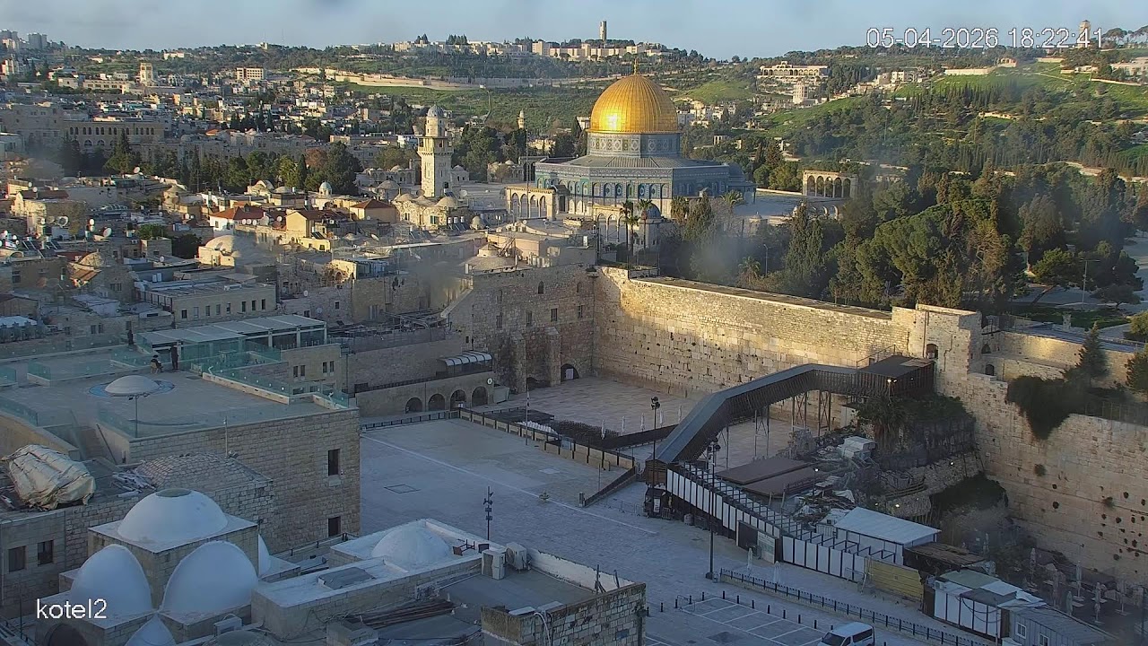 Live webcam view of Western Wall Archaeological Park View