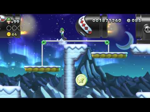New Super Luigi U ~ Frosted Glacier-4 (Star Coin Guide)