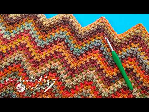 How to Crochet the Moss Stitch Chevron / Ripple Stitch 🧶