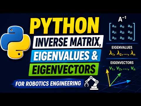 Matrix Inverse Eigenvalues Eigenvectors Using Python Robotics