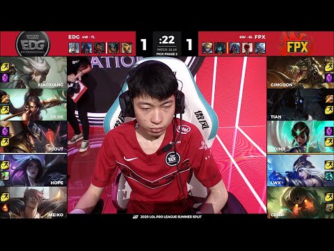 EDG vs FPX | W8D6 - Match 2 Game 3 | LPL Summer Split 2020 – S10 | Edward Gaming vs FunPlus Phoenix