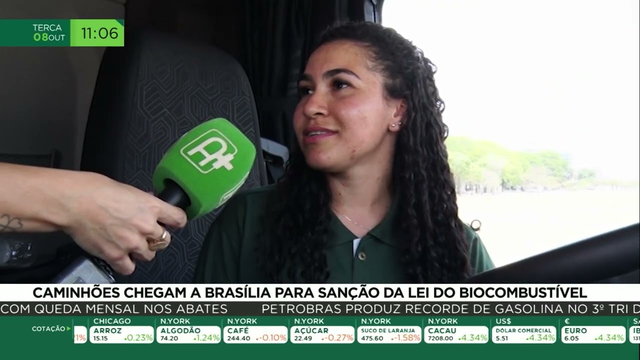 Caminhões chegam a Brasília para sansão da lei do biocombustível