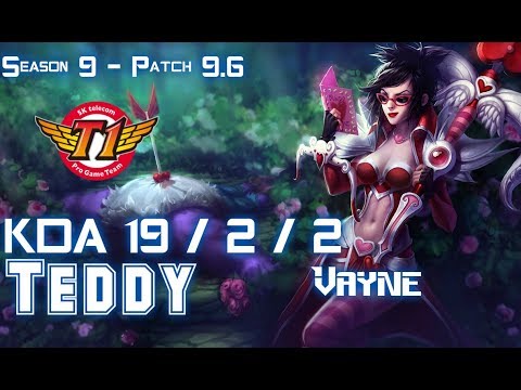 SKT Teddy VAYNE vs EZREAL ADC - Patch 9.6 KR Ranked