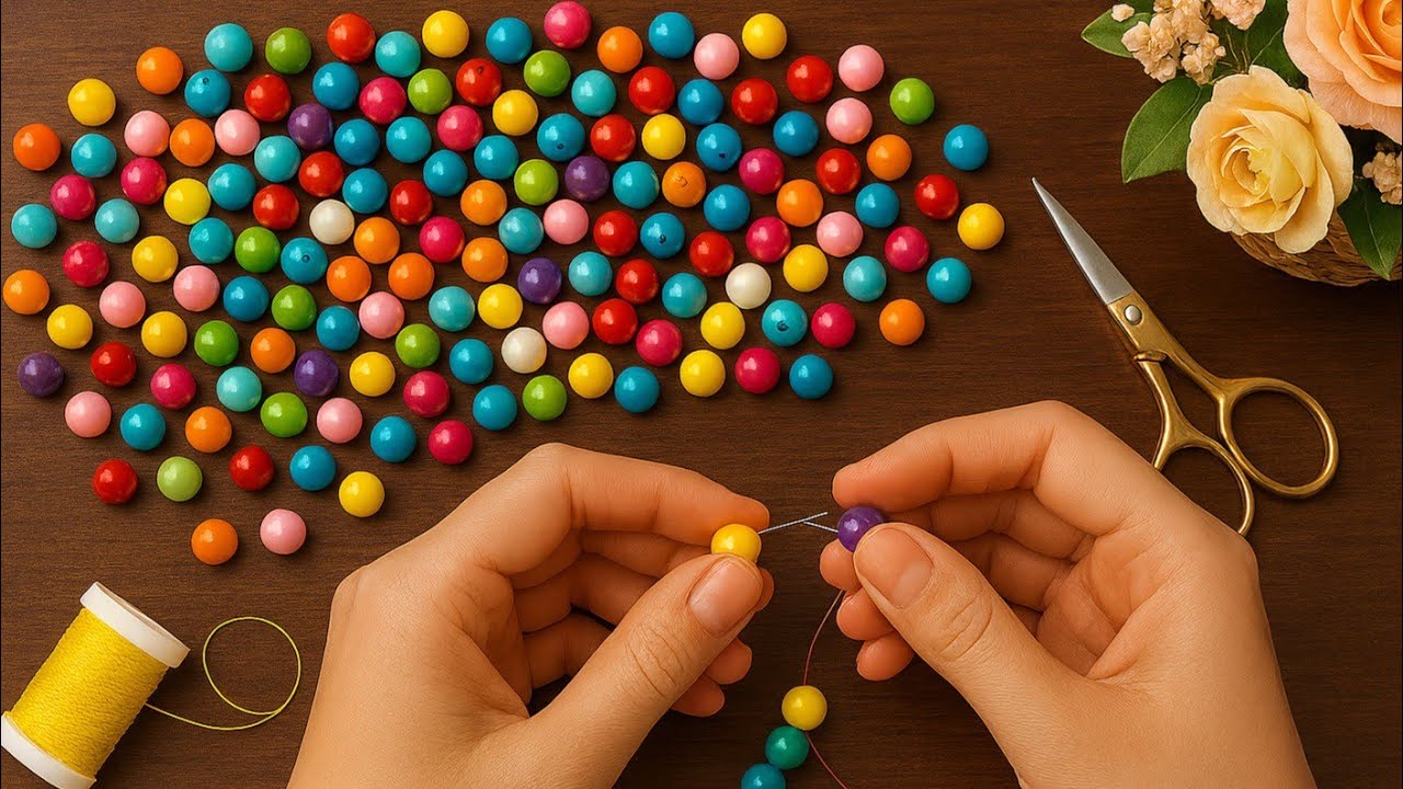 Look at what I made with these colorful beads!!!۰😊😉😊