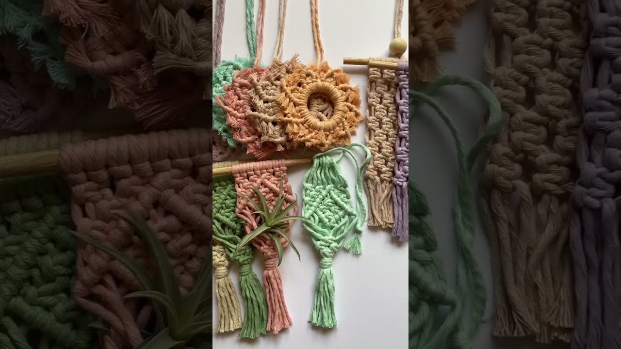 Macrame I made this week! 🧡megsmodernmacrame #shorts #handmade #etsyshop #gifts #cute #boho #maker