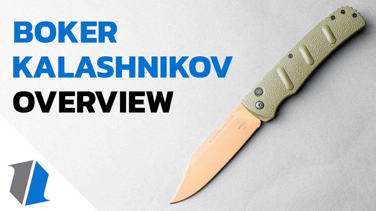 Boker XXL Kalashnikov Exclusive Dagger Automatic Knife (4.75" Black D2)