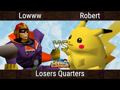 Smashtoberfest 2022 Top 8 - Robert (Pikachu) Vs. Lowww (Falcon) SSB64 Smash Tournament
