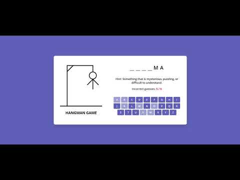 Hangman Game Using Html Css And Javascript 🚀 Html Css Javascript Codewithdeveloper