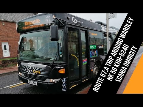 GNE Route:57|A trip around Wardley |NK 56 KHH 5240|Scania OmniCity