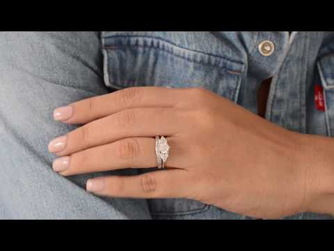 0.25 Ct. Round Cluster Contour Channel Set Anniversary Ring Wrap - TwoBirch TB-WRAP-0077-WG-E