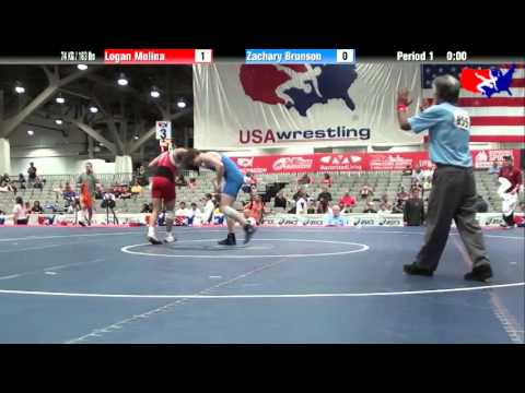 Logan Molina vs. Zachary Brunson at 2013 Junior Nationals - FILA - FS