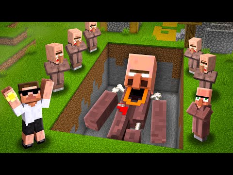 We Found a Buried Giant SCARY Villager in Minecraft !!