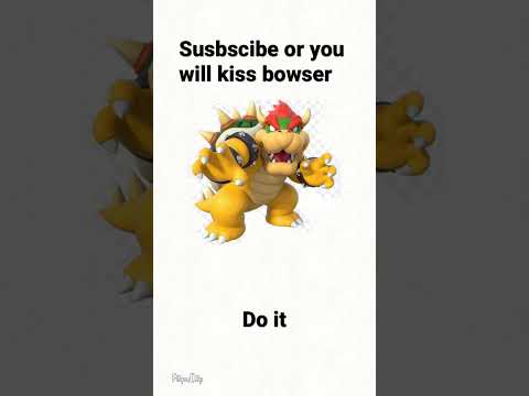 Subscribe or you will kiss bowser #shorts  #mario #mariomovie
