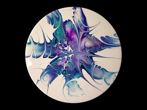 (361) Modified Bloom ~ Blue Bloom Wonder ~ Acrylic Fluid Painting