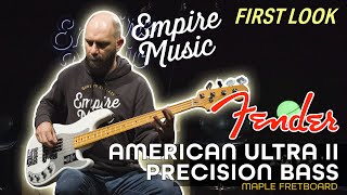 Video thumbnail for FIRST LOOK - Fender American Ultra II Precision Bass (Maple Fretboard) by Empire Music