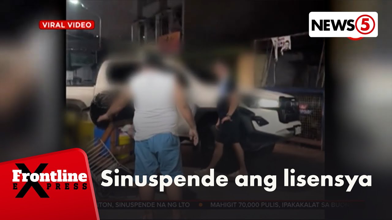 Lisensya ng driver na nanakakit sa mag-amang nagkakariton, sinuspende ng LTO | Frontline Express