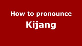 How to pronounce Kijang