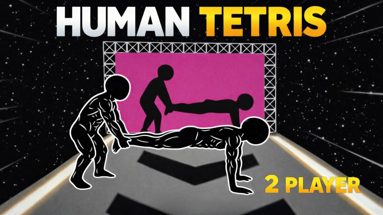 HUMAN TETRIS CO-OP 2 Player | Immersive Interactive Warm Up | Viral Interactive Game | FULL