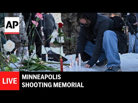 Video Thumbnail: LIVE: Memorial in Minneapolis after ICE shooting
