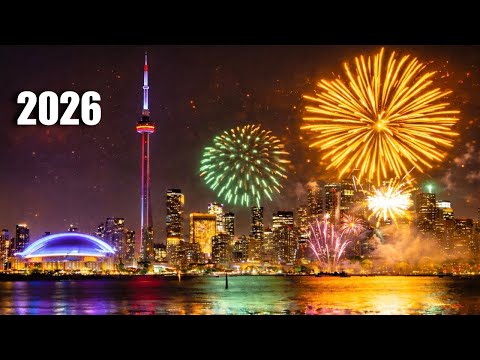 Toronto & Niagara Falls New Year Fireworks 2026 | Midnight Countdown Celebration | 4K Ultra HD