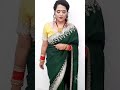 Party Makeup In Green Saree