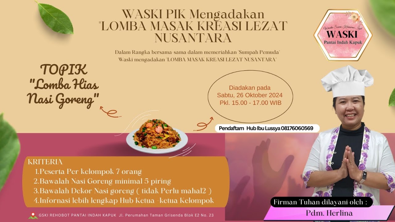 Ibadah Waski – Pdm. Herlina (261024)