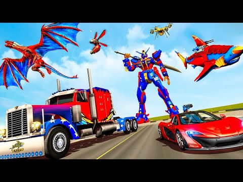 Real Shark Robot Car Game – Police Truck Robot 2021