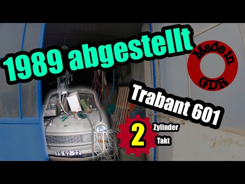 Garagenfund Trabant 601, erster Motor Start nach 30 Jahren