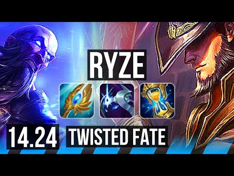RYZE vs TWISTED FATE (MID) | KR Challenger | 14.24