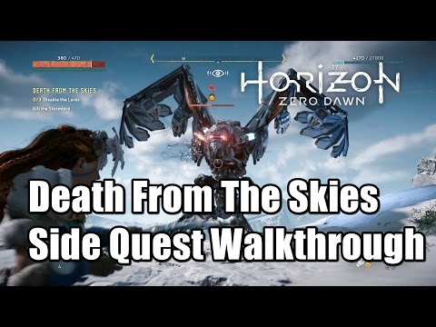 Horizon Zero Dawn Death From The Skies l Kill the Glinthawks Side Quest Walkthrough