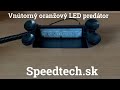 Výstražné svetlo 12V / 24V - 6x3W LED oranžový Predátor (220x53x100mm) - Video Youtube
