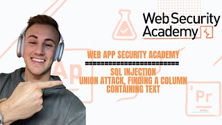 Web Security Academy: SQL injection UNION attack, finding a column containing text