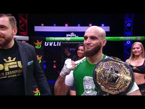 2021 PFL Championship Finals: Movlid Khaybulaev Bullies Chris Wade, Wins PFL Featherweight Title