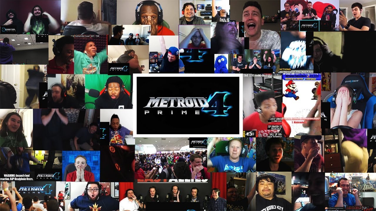Live Reaction to Metroid Prime 4 teaser for Nintendo Switch (40+ Youtubers Synchronized Compilation)