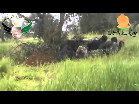 استهداف دبابة لقوات النظام في حاجز الطراف من قبل لواء 15 آذار في مدينة إدلب في محافظة إدلب