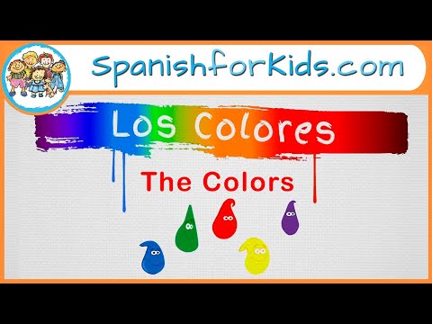 Los Colores: The Colors in Spanish Song by Risas y Sonrisas SpanishforKids.com