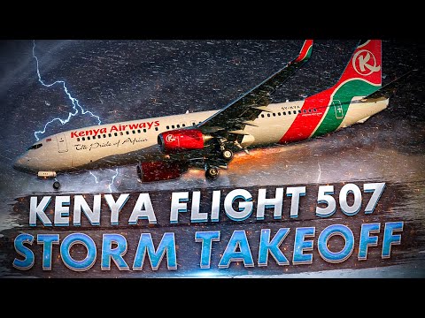 Storm Takeoff Air Crash Boeing 737 Kenya Airways Flight 507