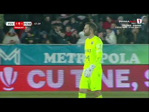 GOOOL! Voluntari - FCSB 1-1. Florinel Coman egalează cu un șut superb, la colțul lung