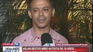 Velan restos niño autista de 10 años que se disparó con pistola de su padre