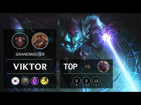Viktor Top vs Poppy - KR Grandmaster Patch 9.15