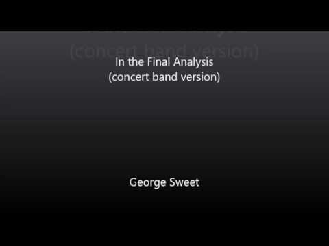 In the Final Analysis (concert band version)