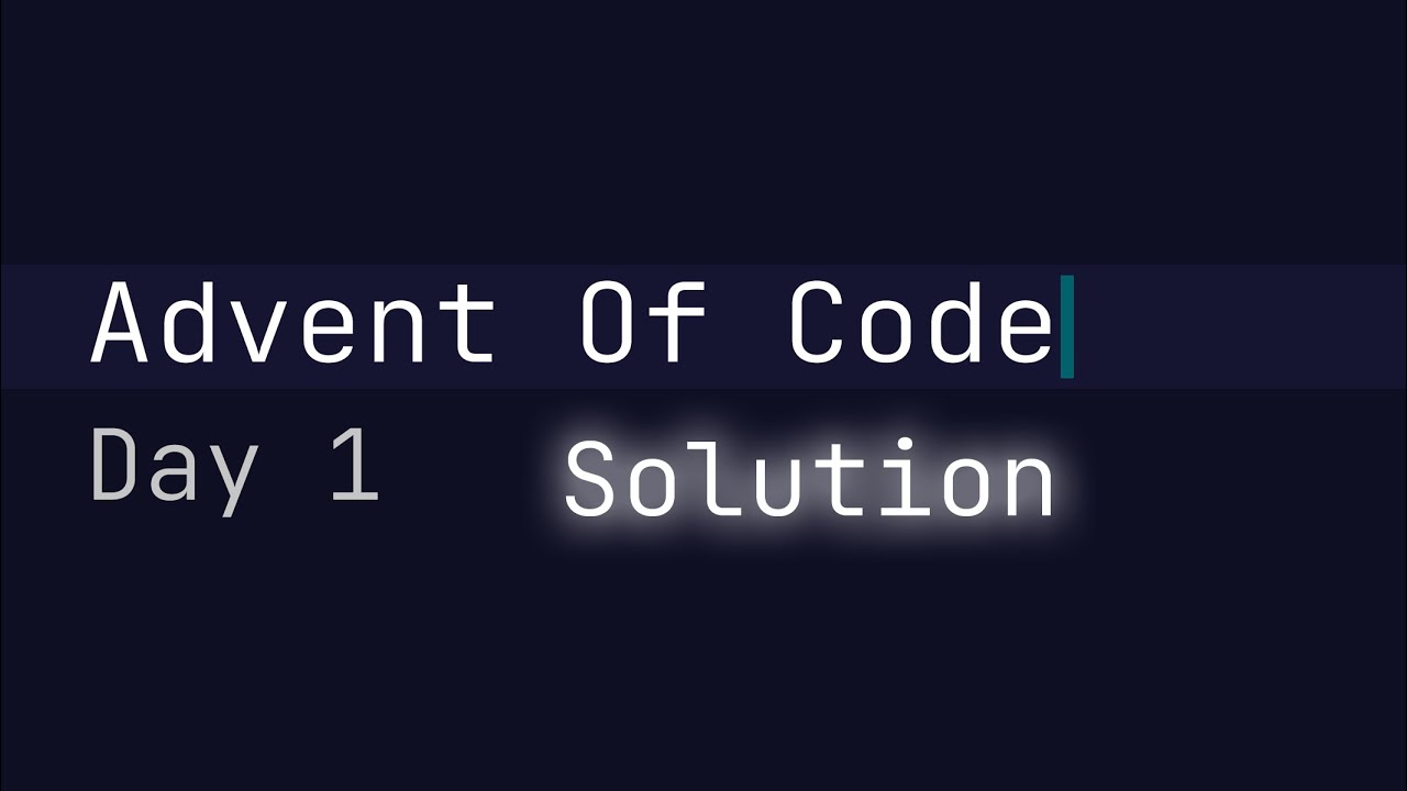 Advent of Code 2022 - Day 1 | Solution