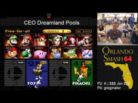 CEO Dreamland Pools   $$$ Jim $$$ Fox vs greginator rat   Smash 64