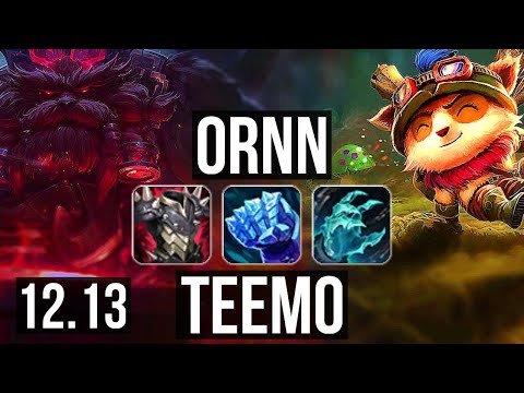 ORNN vs TEEMO (TOP) | 9/1/7, 65% winrate | NA Master | 12.13